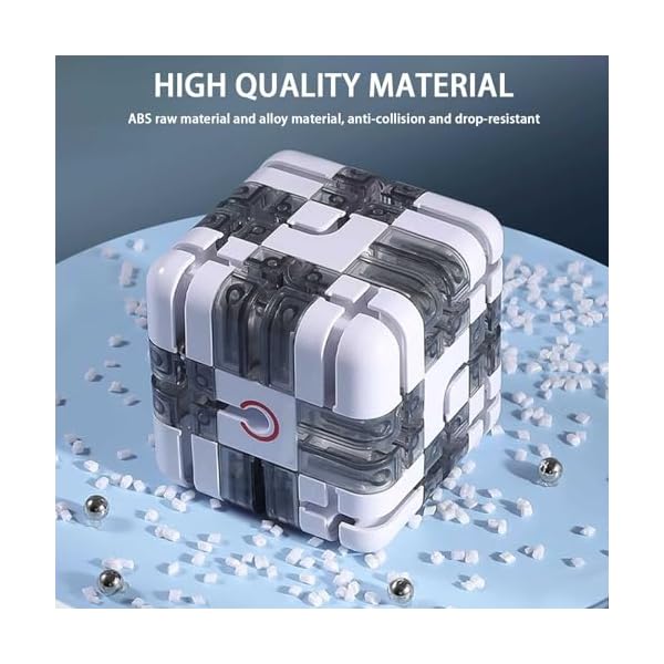 Jouet de Labyrinthe de Cube, Jeux de Boule à roulettes de Cube de Labyrinthe drôle avec 5 Billes d’Acier pour cultiver Le Lien Parent-Enfant et Les compétences Pratiques des Enfants 51mre0CR+tL. SS600