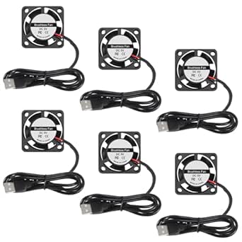 FainWan 2-Pack 40mm X10mm DC 5V USB Brushless Cooling Fan, Dual Ball Bearing, Quiet