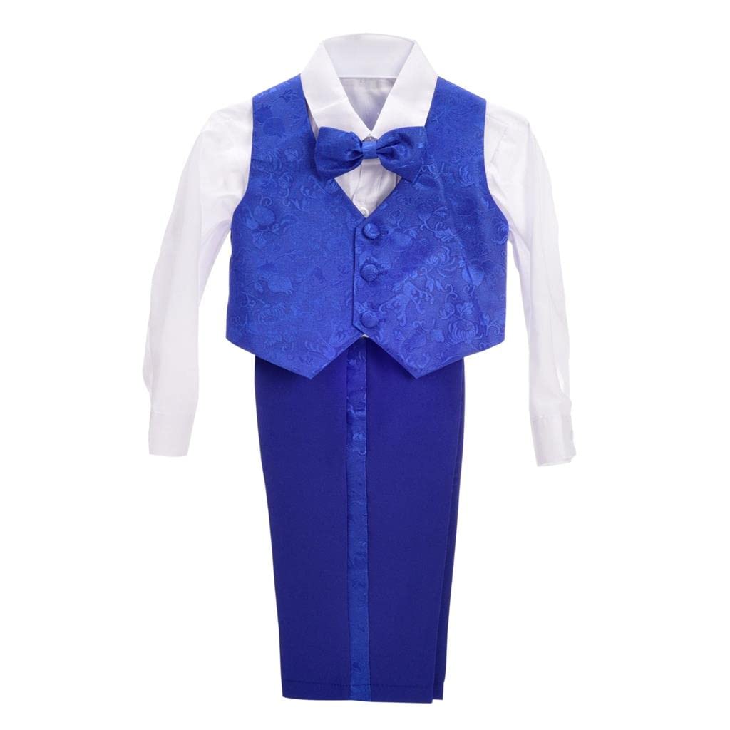 Lito Angels Completo Elegante per Bimbo Maschio Bambino, Smoking Set 5 Pezzi (Giacca, Camicia, Cummerbund, Pantaloni e Papillon)