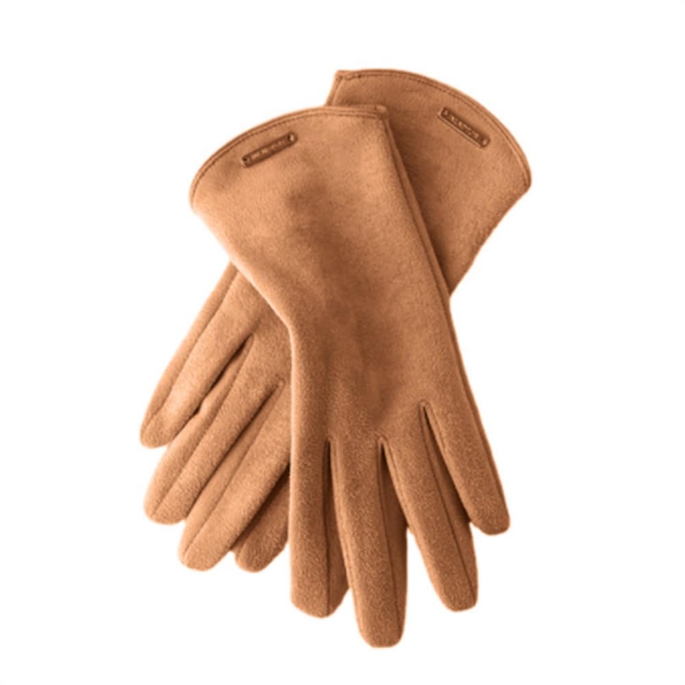 Xzeit Guantes más cálidos, guantes cálidos de invierno, elegantes guantes de conducción de ciclismo de perlas para mujer, guantes de terciopelo grueso para pantalla táctil