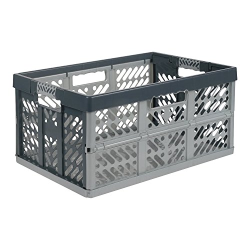 keeeper ben - Profi-Klappboxen (45 Liter / Polypropylen / Farbe grau-anthrazit), 2 Stück