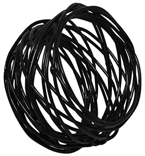 Image of SKAVIJ Handmade Twisted Wire Mesh Napkin Rings Holders Decor Dinner Party Wedding Thanksgiving Christmas Gathering (Black 10pcs)