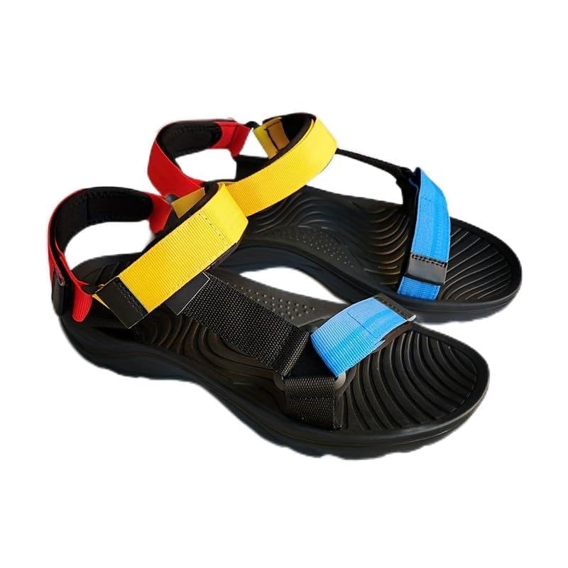 Comfortable and Stylish Men's Open-Toe Sandals - Durable EVA Non-Slip Sole for Casual Beach Wear, Solid Summer Shoes