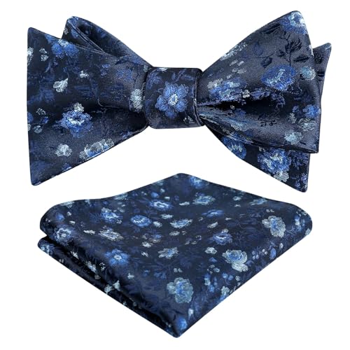 Image of Alizeal Mens 2pcs Floral Pattern Bow Tie Set