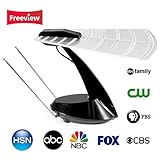Elecwave HDTV Antenna 50 Miles Range Indoor Amplified Antenna with High Performance,6 ft Coaxial Cable,Black