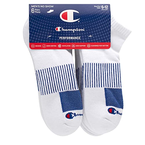 Champion Men's, Performance No Show Socks, 6-Pack3