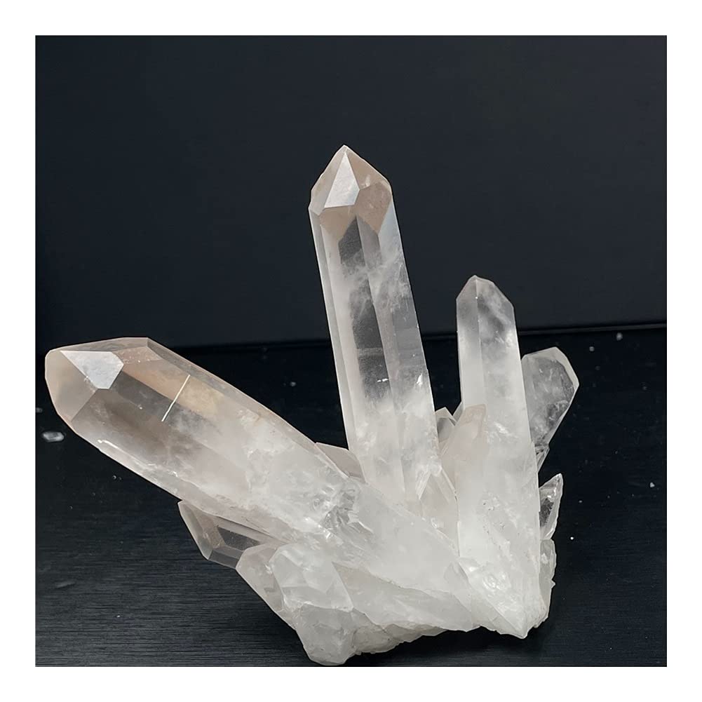 Salud y hogar Adornos de energía de racimo cristalino Blanco Natural Decoración de espécimen minerales (Size : 161-200G)