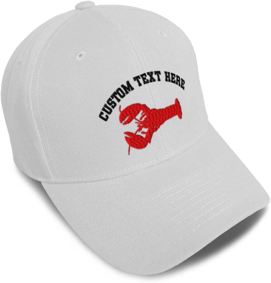 Custom Baseball Caps for Men & Women Embroidered Lobster B Embroidery Ladies & Men Baseball Hats Acrylic