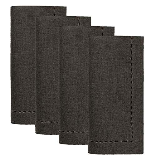 Servilletas de lino para eventos Sferra Festival con dobladillo hierro 3