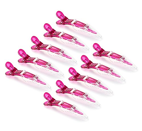 Set de 10 pinzas Croc transparentes para cabello miniatura 4