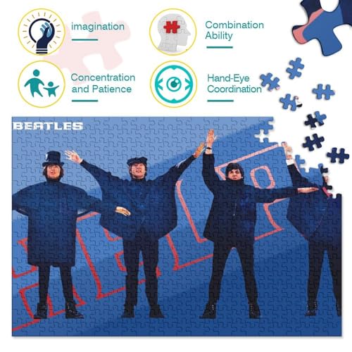 Puzzles 500 pièces pour Adultes Les Beatles Puzzles pour Adultes Puzzle en Bois Puzzles Amusants en Famille (52x38cm) - Les Beatles, Paul McCartney, John Lennon, RIngo Starr, George Harrison Puzzles 500 pièces pour Adultes Les Beatles Puzzles pour Adultes Puzzle en Bois Puzzles Amusants en Famille (52x38cm) – Image 5