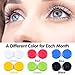 Elcoho 24 Pack Contact Lens Cases Contact Lens Holder Box Left/Right Eyes Contact Lens Container, 6 Colors