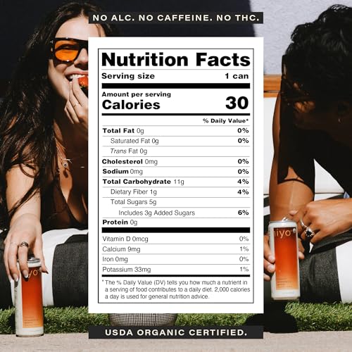 Image of Hiyo Organic Social Tonic - Strawberry Guava, 12 Pack - N.A. Functional Seltzer, Sparkling Water Crafted with Organic Adaptogens, Nootropics & Botanicals