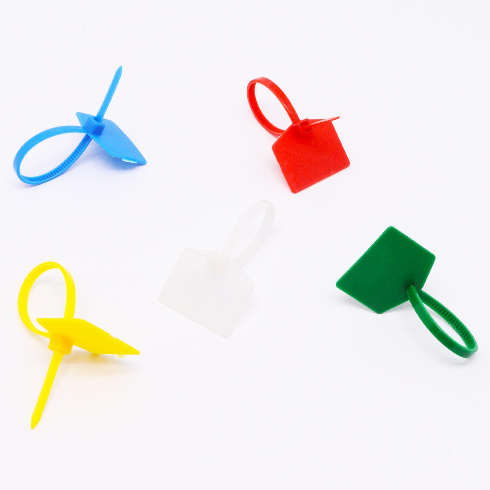 YuGtcen Kabelbinder Mit Etiketten – 100 Stück, Rot, Nylon, Selbstsichernd, Für Kabelmanagement & Organisation