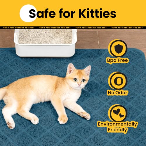 Image of Conlun Cat Litter Mat Litter Trapping Mat, 24 inch x 17 inch Navy