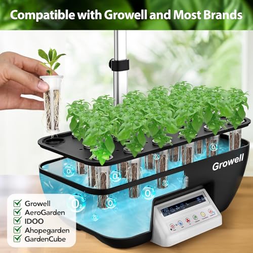 Image of Growell 280Pcs Hydroponic Pods Kit, 140 Grow Sponges with 140 Pod Labels, Hydroponics Supplies, Grower Pods Refill Compatible with AeroGarden & Most Growing System, Seed Starter Pods for Indoor Garden