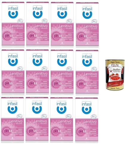 Infasil Intimo Lenitivo pH Specialist con Attivo Nettoyant intime apaisant naturel pH Specialist avec principe actif naturel 12 x 200 ml + Polpa italien Gourmet 400 g