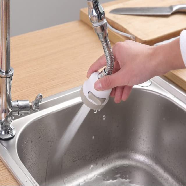 Image of GLUN 360 Rotation Kitchen Sink Faucet Extender Spouts Shower 3 Showers Level Adjusting Water Faucet for Saving water Pack of 1