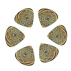 Lot de 12 médiators de guitare avec symbole américain maya, noir, pour guitare électrique, basse, guitare acoustique, cadeau pour les amateurs de guitare acoustique - Les Beatles, Paul McCartney, John Lennon, RIngo Starr, George Harrison Lot de 12 médiators de guitare avec symbole américain maya, noir, pour guitare électrique, basse, guitare acoustique, cadeau pour les amateurs de guitare acoustique – Image 2