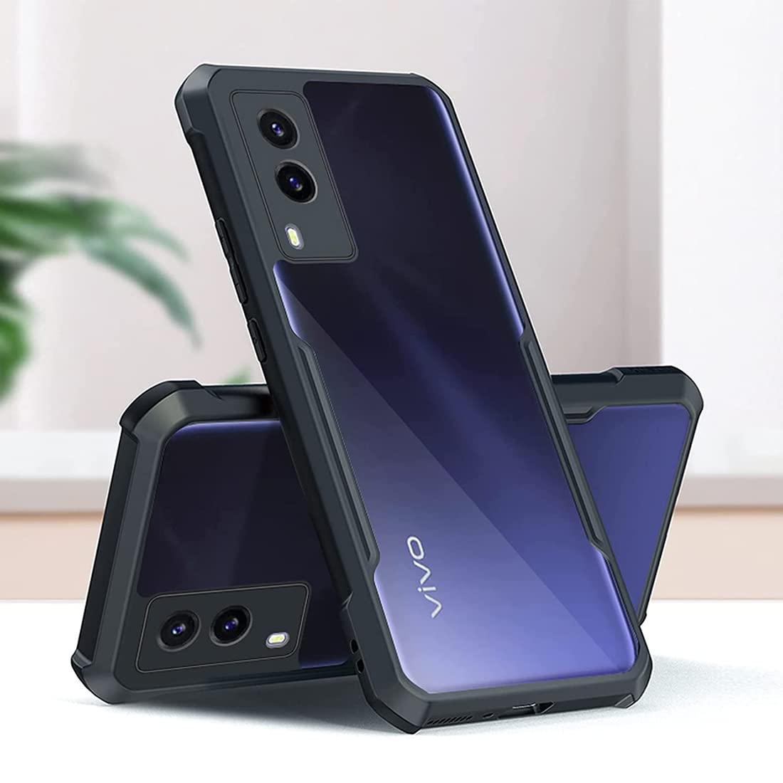 Fashionury TPU+Plastic Shock Proof Clear Protective Back Case for Vivo V21E 5G Airedge Technology 360 Degree Camera Protection Back Case Mobile Cover for Vivo V21E 5G Black (B0B1PXSX5V) Amazon Price History, Amazon Price Tracker