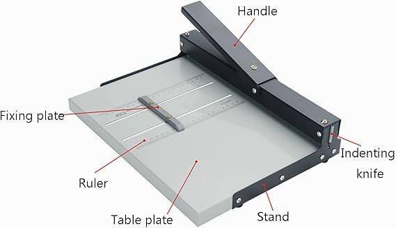 Paper Creasing Machine, Small Manual Paper Folding Machine, Creasing Machine with Positioning Ruler, for Printing Houses, Professional Service Providers, Offices