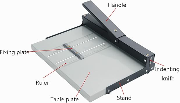 Paper Creasing Machine, Small Manual Paper Folding Machine, Creasing Machine with Positioning Ruler, for Printing Houses, Professional Service Providers, Offices