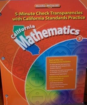 Paperback 5-Minute Check Transparencies Grade 3 (with California Standards Practice, California Mathematics) Book