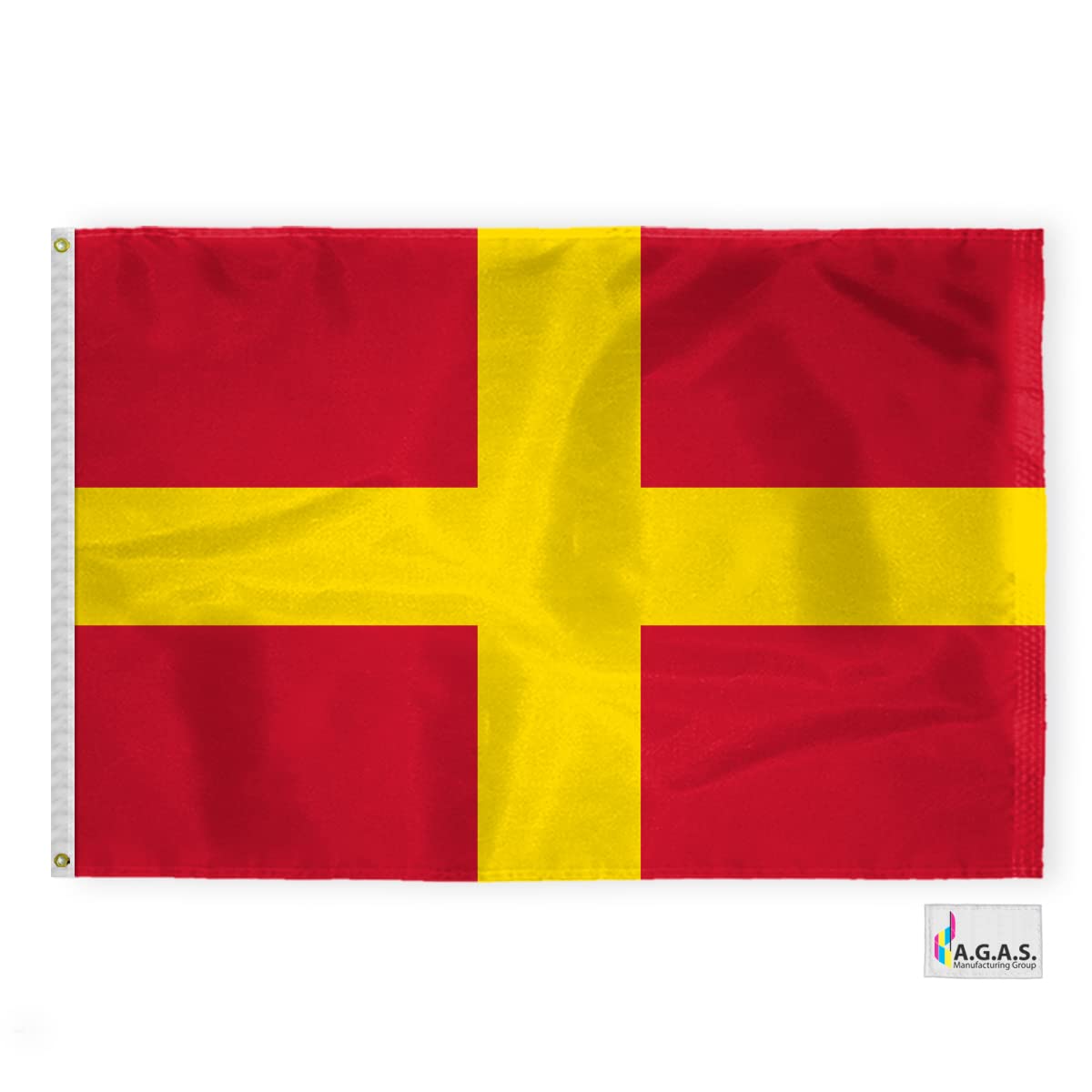 AGAS Romeo Code R Marine Signal 4x6 Ft Flag - Printed 200D Nylon - Canvas Header - Brass Grommets - Colorfast & Stitched Edges - Nautical Boat Flag - Naval Code Signal Flag.
