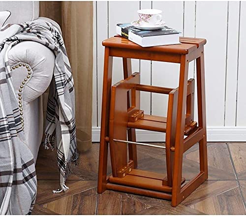 Chaise d'échelle multifonctionnelle double usage en bois 64 cm