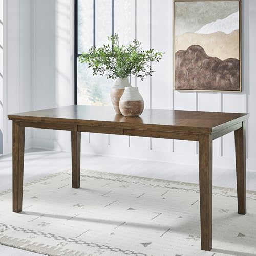 Image of Signature Design by Ashley Vallister Casual Counter Height Dining Extension Table with Burnished Edges, Light Brown