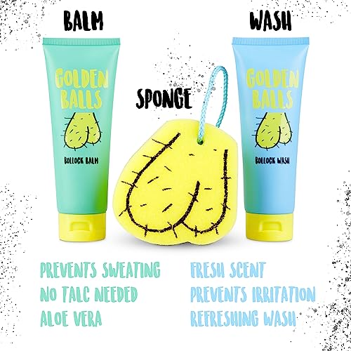 Golden Balls, Balm & Sponge Set - For Your Private Bits - Funny Novelty Gift For Men - Image 4