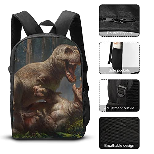 Sac à dos scolaire dinosaure pour garçons et filles de 17 pouces