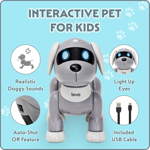 TEVO Robot Dog - Remote Control Dog Toy For Kids - Dancing, Singing, Smart Stunt Dog - Interactive Robotic Pet For Boys or Girls Age 3 + - Image 6