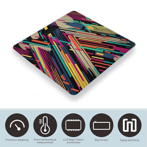 Báscula Digital de Baño Colorida con Medidor de Cinta miniatura 3