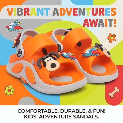 Image of Foot Trends Soft EVA Kids Sandals | Lightweight with Adjustable Strap | Soft Cushioning Sandals for Kids Boys and Girls