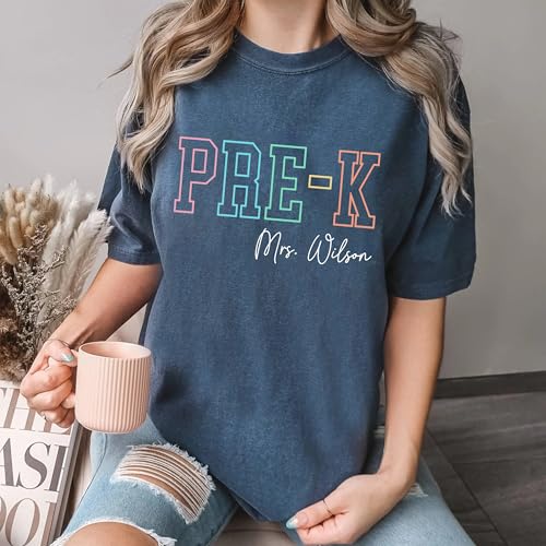 Personalized Teacher Shirts for Women, First Day of School Shirts, Custom Teacher Gifts 20253