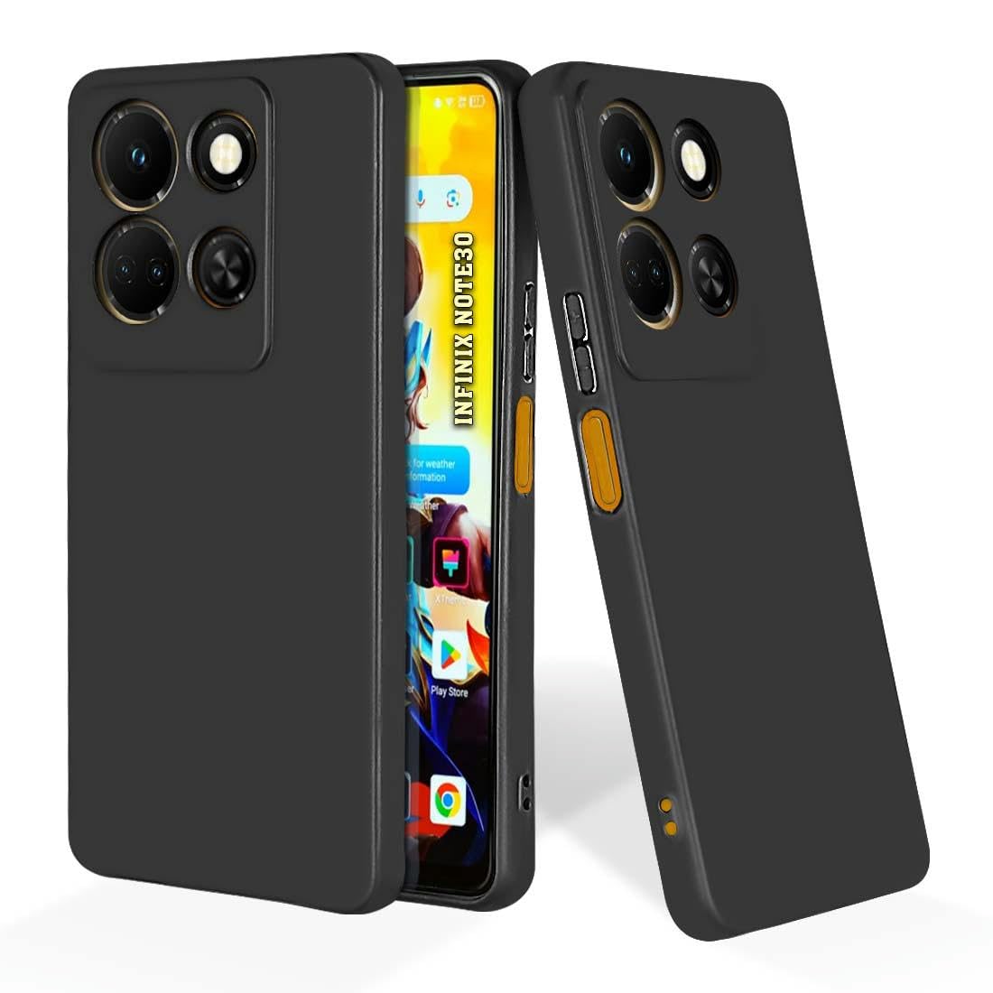 PrintWhiz Soft Silicone Mobile Back Cover Compatible with Infinix Note 30 5G | Shockproof Protective Case/Cover with Full Edge Protection (Plain Black)($BL-INF-NOT30-000) (B0CST43B7G) Amazon Price History, Amazon Price Tracker