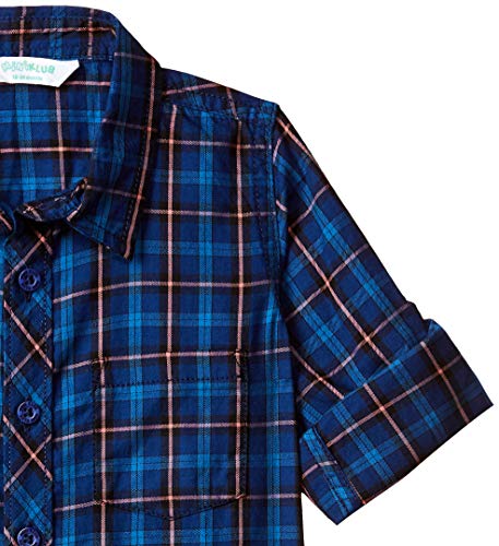 Image of miniklub Boys Multicoloured Regular Fit Checked Casual Shirt