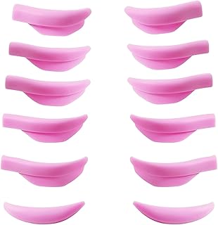 Eyelash Perm Pads Lash Lift Rods Eyelash Perm Silicone Pads 5 Sizes Reusable Soft Lash Lift Pads Shield for Different Length Eyelashes Perfect Lifting (Sakura pink)