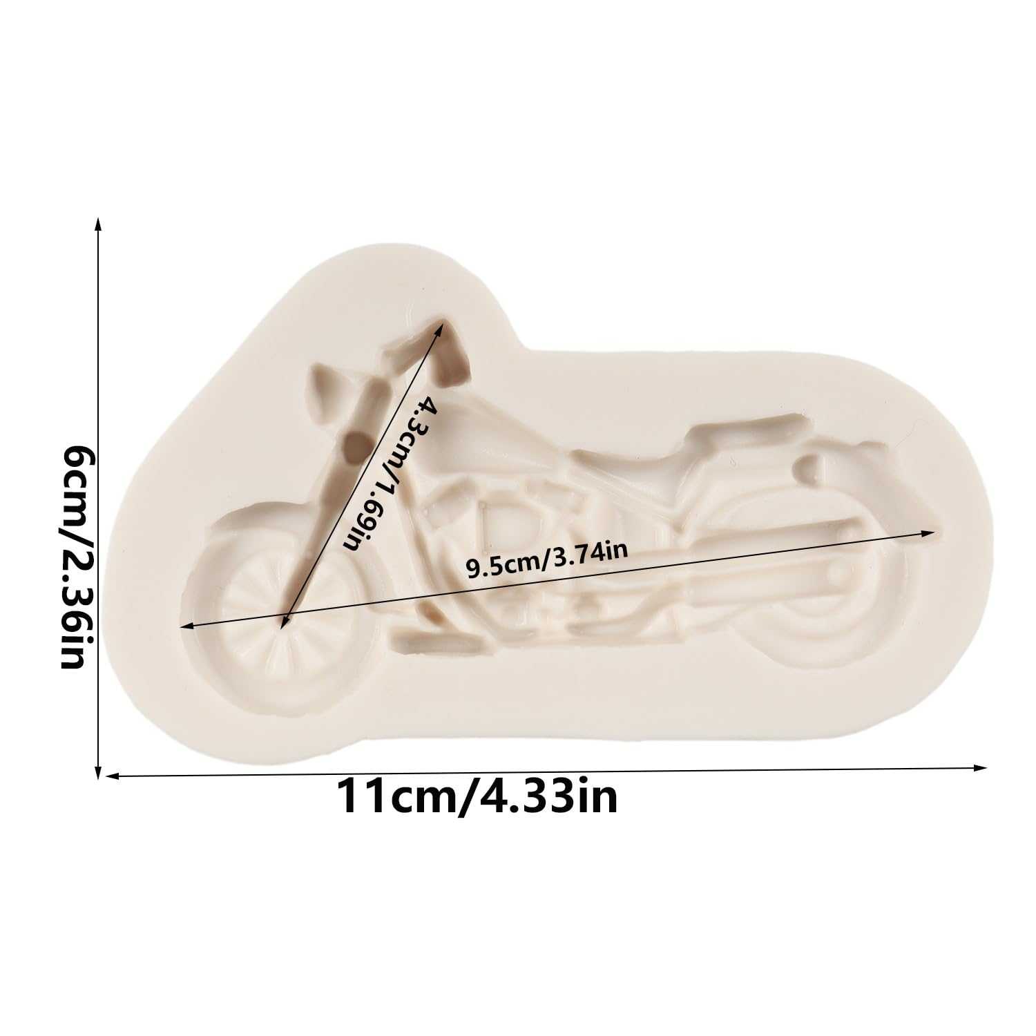 QDMOLDS Moules à Fondant En Forme De Moto - Moule En Silicone Pour Décoration De Gâteau - Décoration De Cupcake - Bonbons Au Chocolat - Pâte à Gomme Polymère