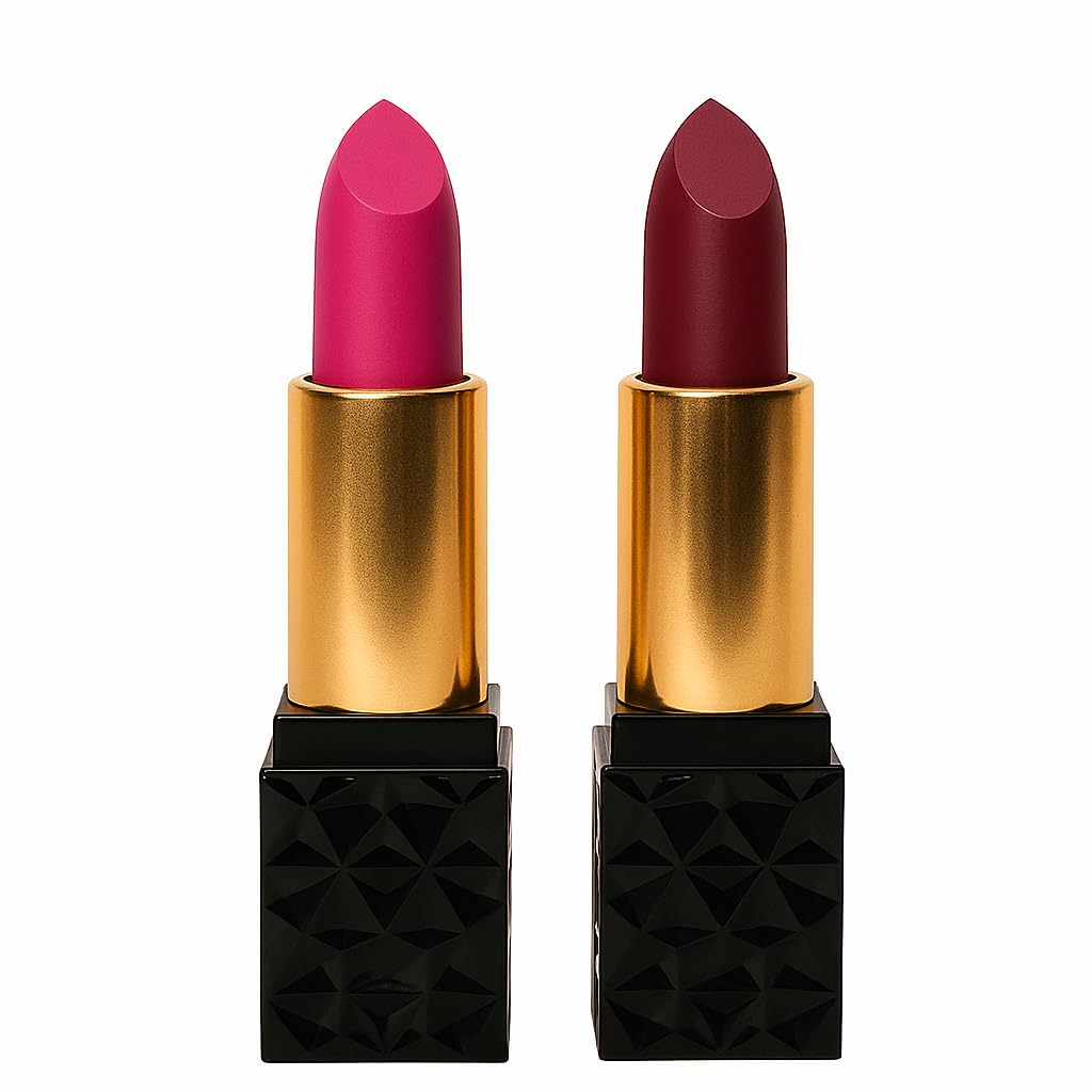 Wutend Pink & Maroon Matte Lipstick Pack of 2 – Long Lasting, Smudge Proof, Highly Pigmented, Waterproof Lip Colors for All Skin Tones-image-19
