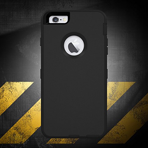 Iphone 6 Plus Case, Iphone 6S Plus Case, Toughbox® [Armor Series] [Shock Proof] For Apple Iphone 6 Plus Case [With Screen Protector] [Holster & Belt Clip] (Black) #TOP2
