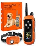 Shock Collar for Dogs(25-150lbs) - 4000FT Dog Training Collar with Remote, Waterproof E Collar with 4 Training Modes, Rechargeable E-Collar with Flashlight for All Large Medium Breeds