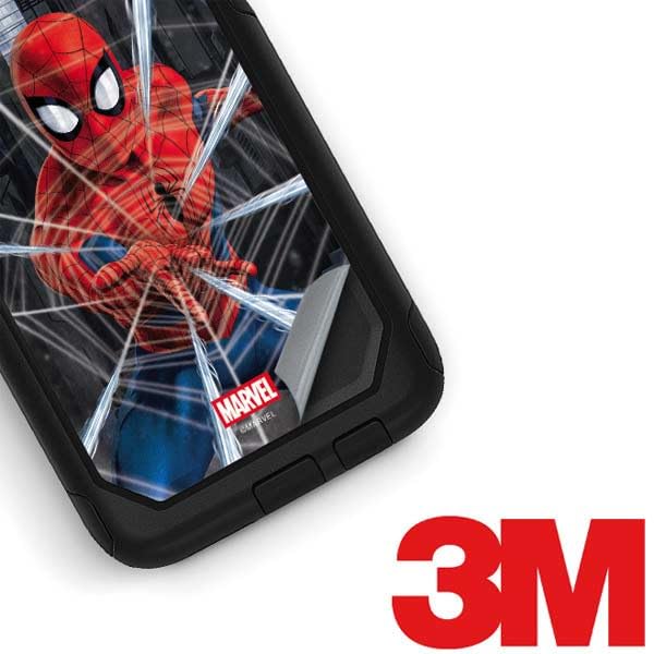 Skinit Decal Phone Skin Compatible with OtterBox Commuter Galaxy S8 Plus - Officially Licensed Marvel Spiderman Web Throw Design