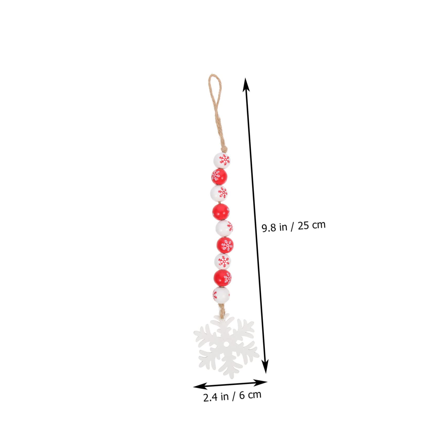 STOBAZA 12 Piezas Colgante de de Nieve con Cuentas de Madera Bolas navideñas Xmas Decorations encantos de de Nieve Adornos de de Nieve Adornos Colgantes de Navidad