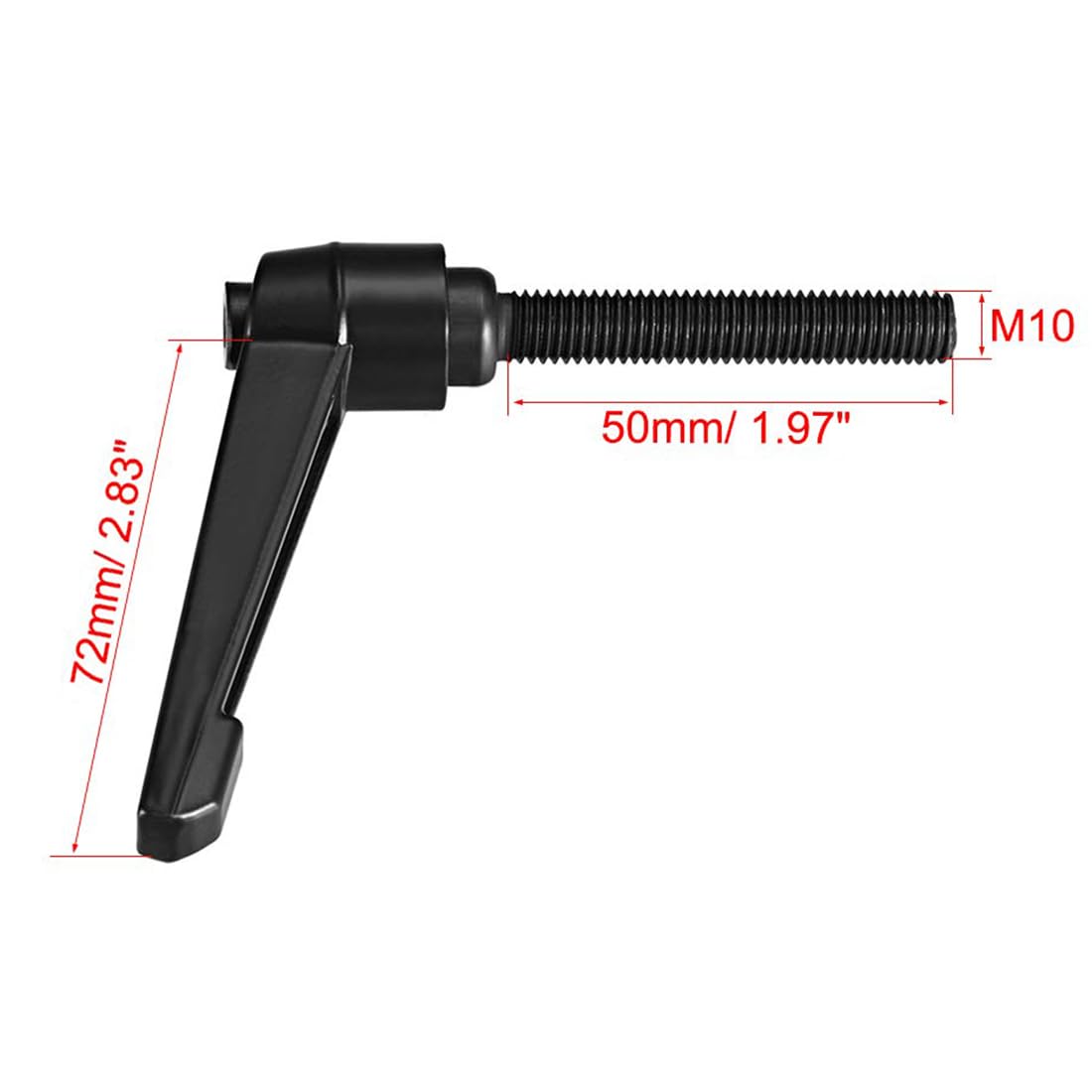 TA-VIGOR 1Pcs Adjustable Clamping Lever Handles, M10 x 50mm Locking Quick Release Push Button Ratchet Screw Knobs - Image 3