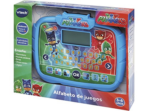 VTech Alfabeto Juegos, aprende Las Letras abecedario Interactivo PJ Masks con Actividades para Aprender (3480-175922)