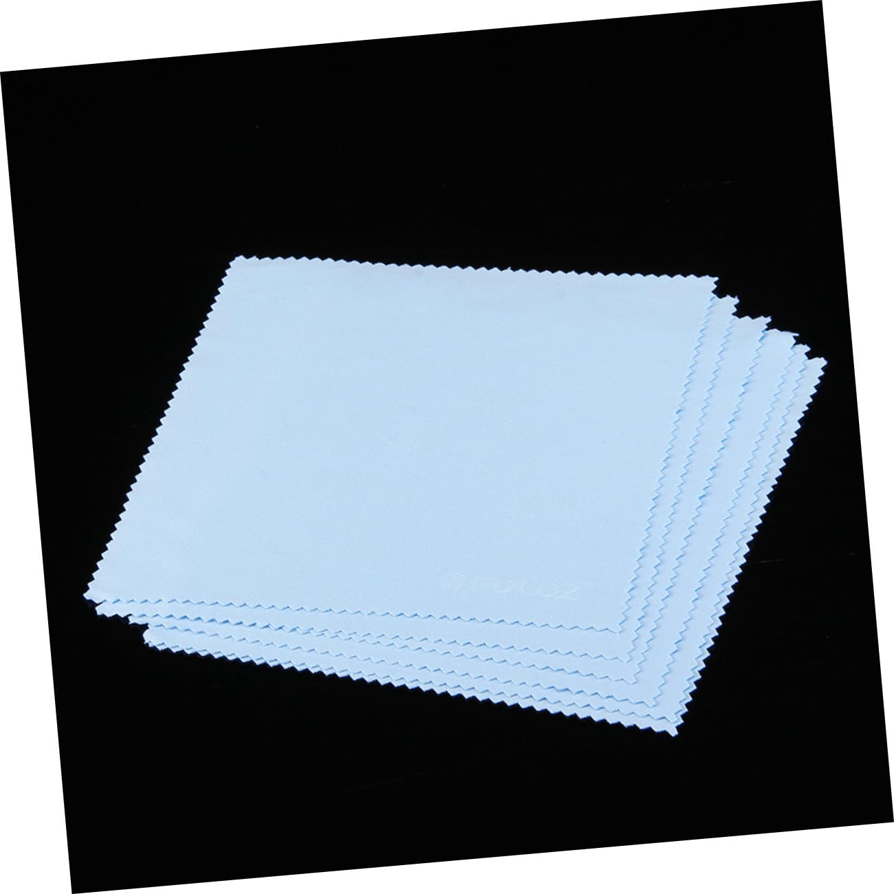 FRCOLOR 500pezzi Panni Microfibra Blu Per Pulizia Di Occhiali Lenti Schermi e Gioielli Morbidi Riutilizzabili e Facili Da Lavare