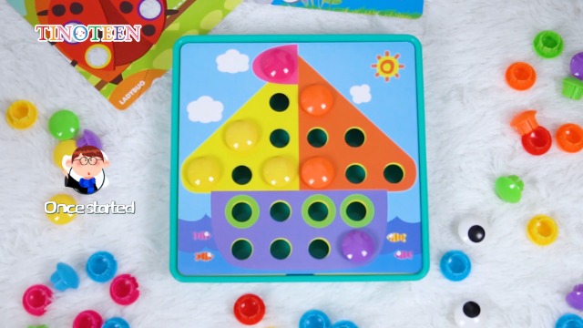 Mosaïque gros picot 20mm - jouet éducatif pour enfants multi-coloured - Miniland