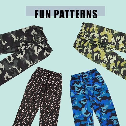 Norty Men's Pajama Pants - 100% Cotton Printed Flannel PJs4